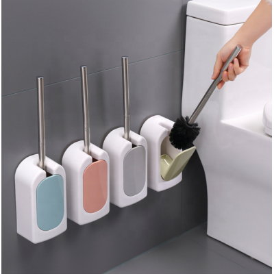 Hot sale colorful europea-style bathroom cleaner household wall mounted toilet brush holders