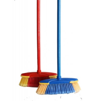 easy cleaning pvc coated wooden broom handle door sweep brush soft plastic broom